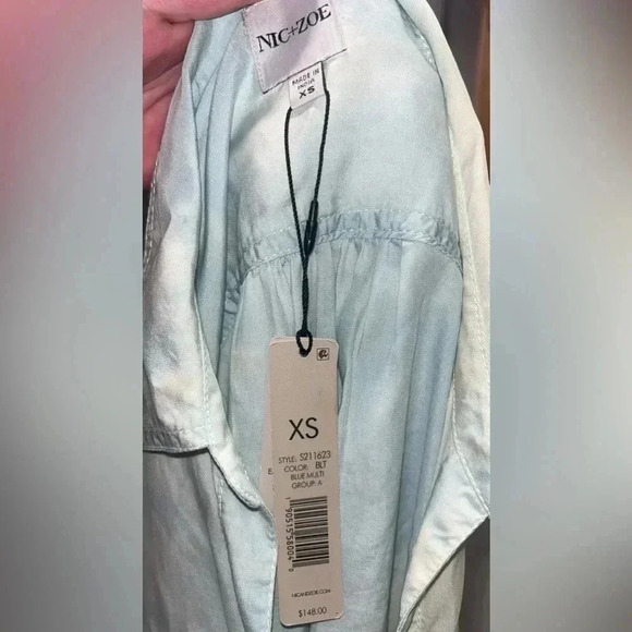 NWT tie dye button down NIC + ZOE coastal core - Picture 3 of 3